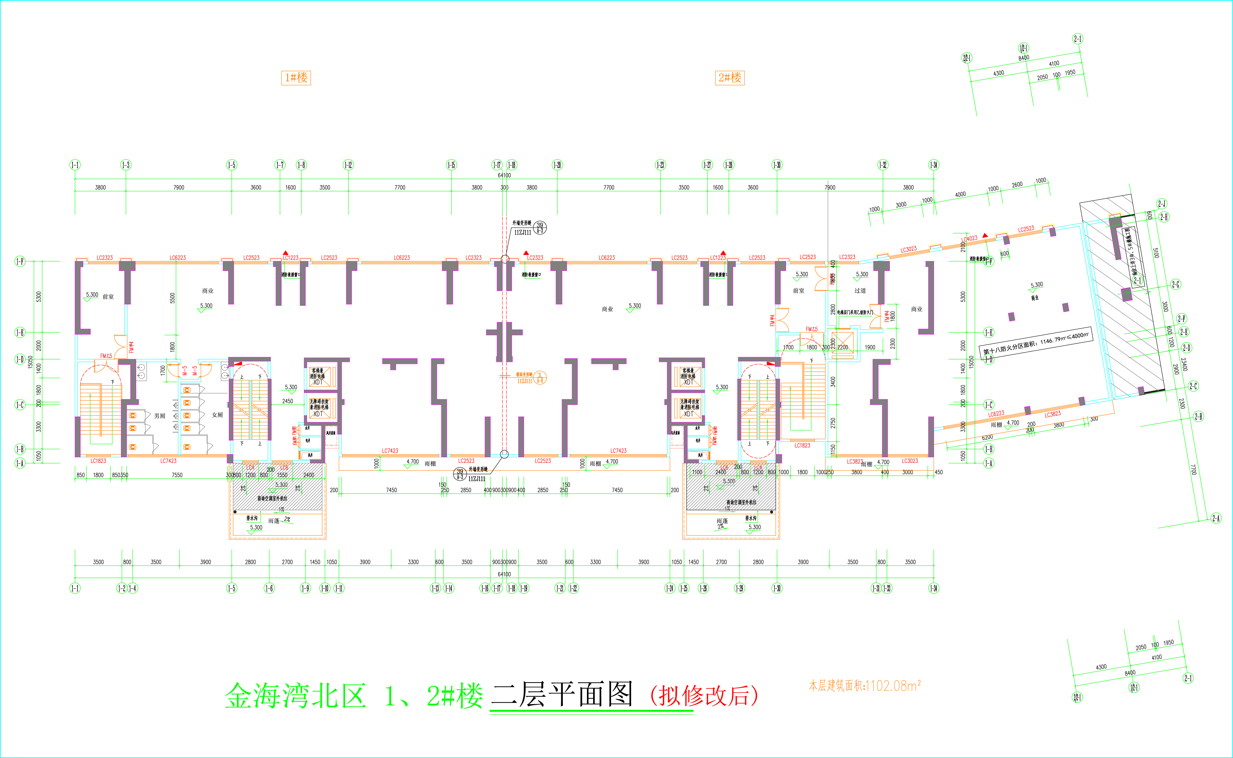 金海灣北區(qū)1、2#樓_二層平面圖（擬修改后）.jpg