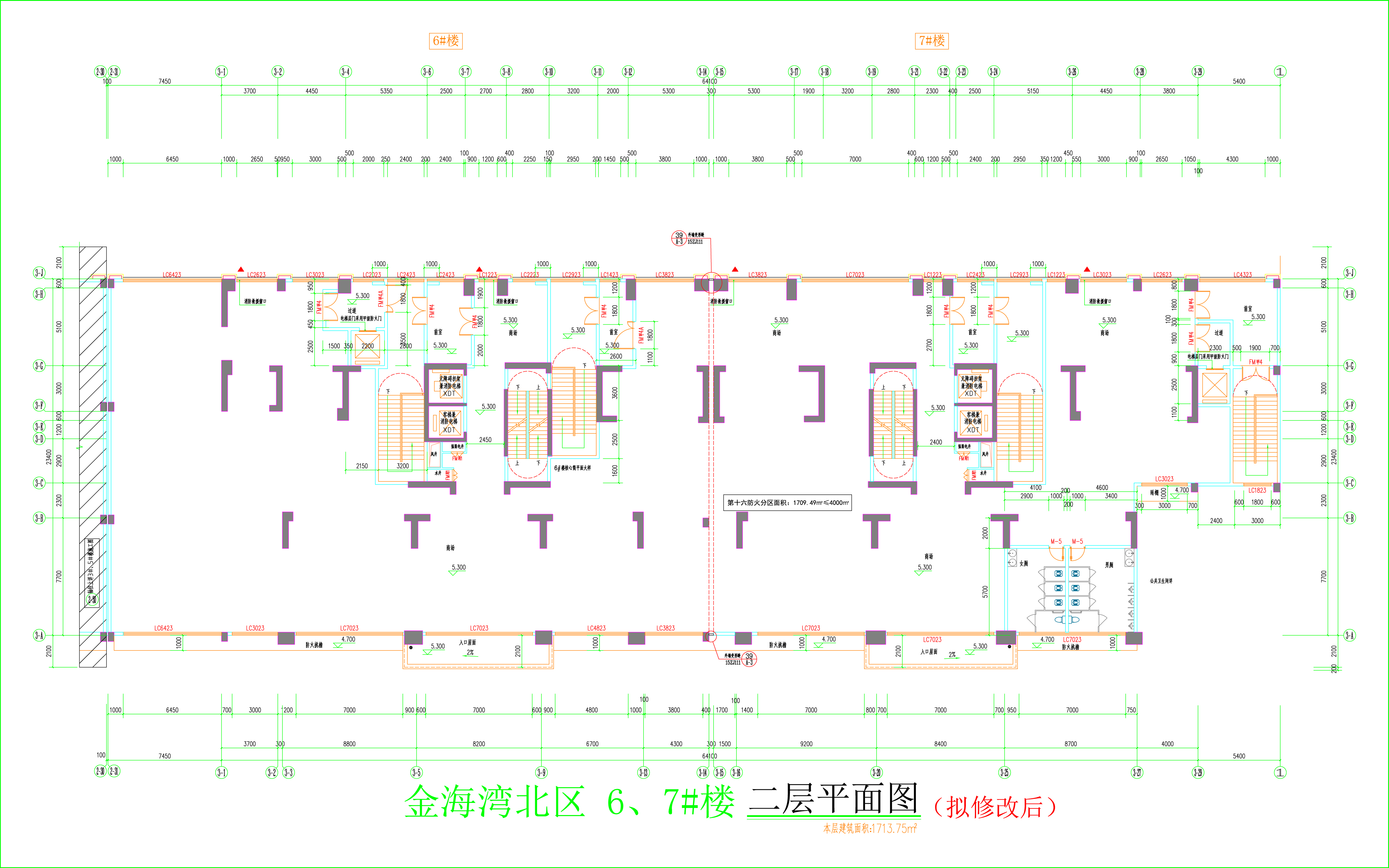 金海灣北區(qū)6、7#樓_二層平面圖（擬修改后）.jpg