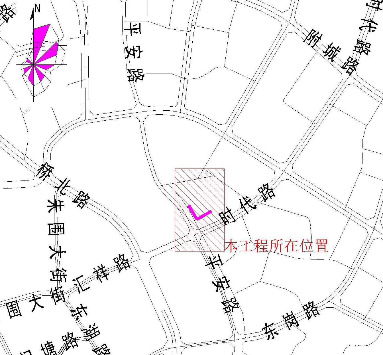 清遠(yuǎn)市東皇花園、萬豪明月灣市政中壓燃?xì)夤艿拦こ淌姓?bào)建-布局1.jpg