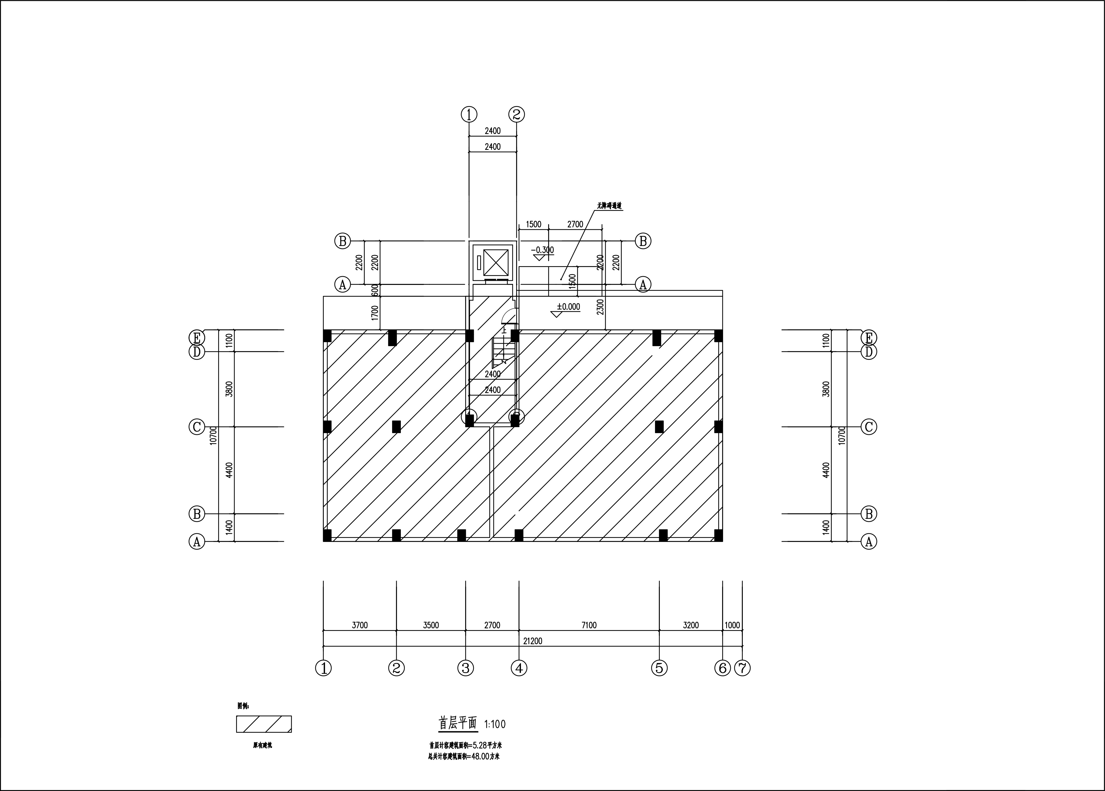 新城清遠供電局宿舍電梯建筑圖  首層l.jpg