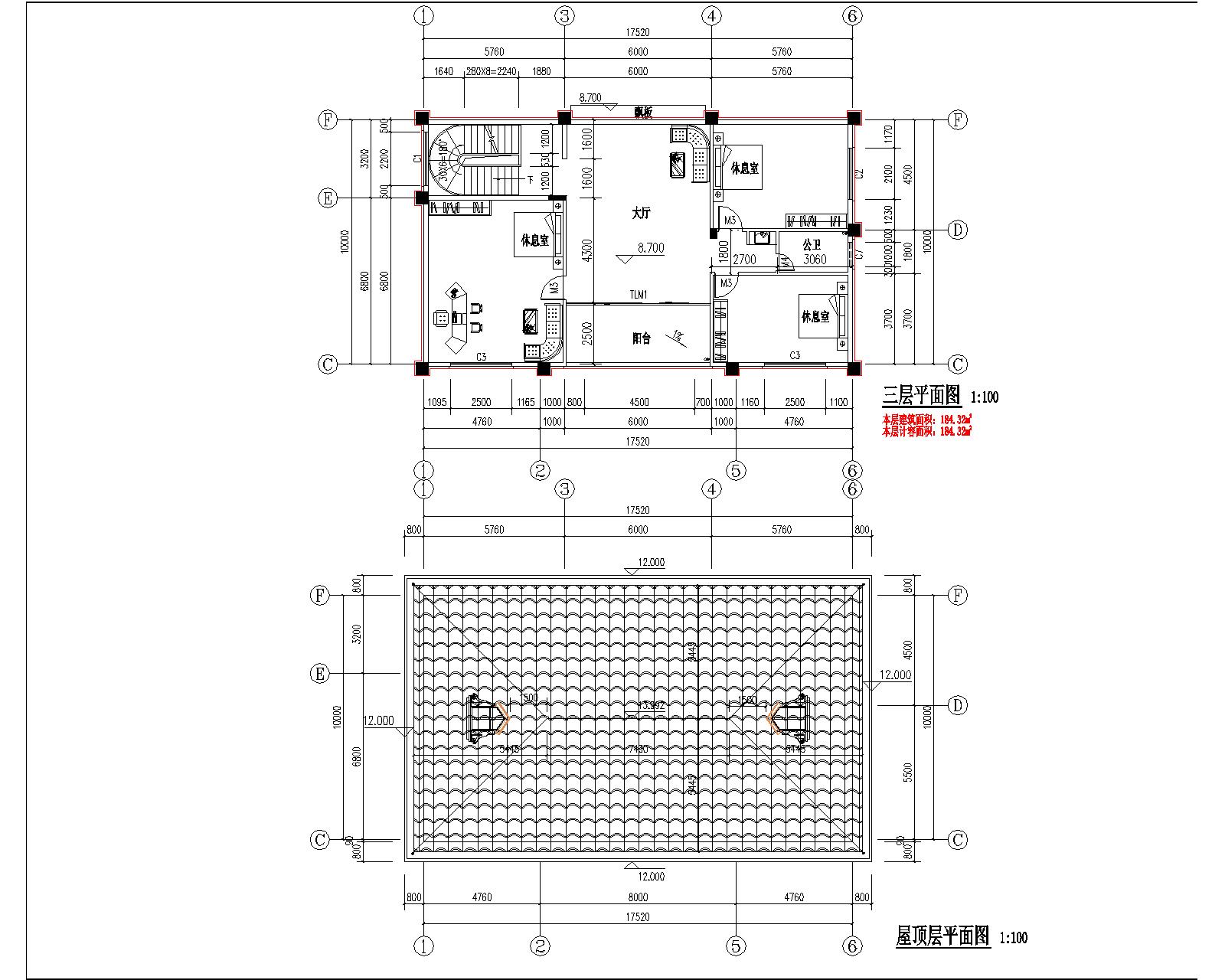 龍森谷1號(hào)樓報(bào)建圖三層、屋頂圖.jpg